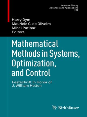 cover image of Mathematical Methods in Systems, Optimization, and Control